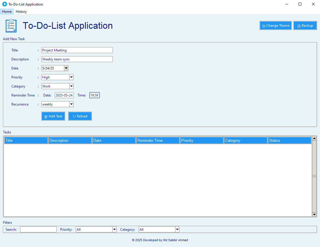 Main Application Window (Light Theme)